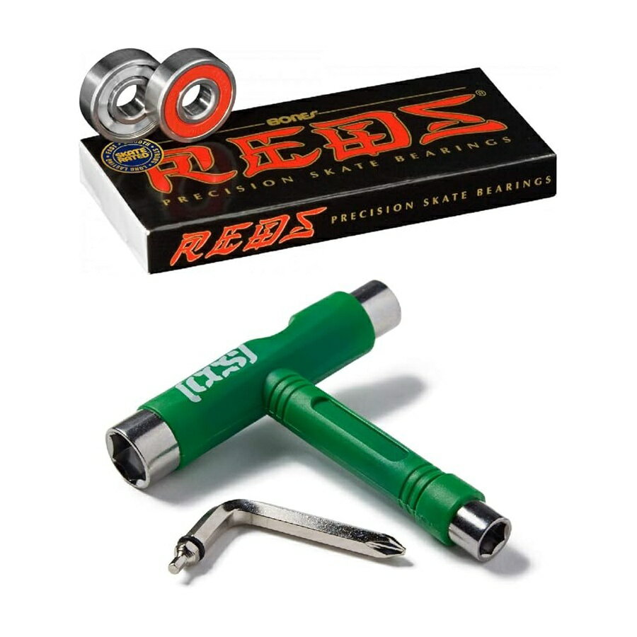 Rakuten - ボーンズ レッズ ベアリング CCS スケートボード ツール付き Bones Reds Bearings with CCS Skateboard Tool