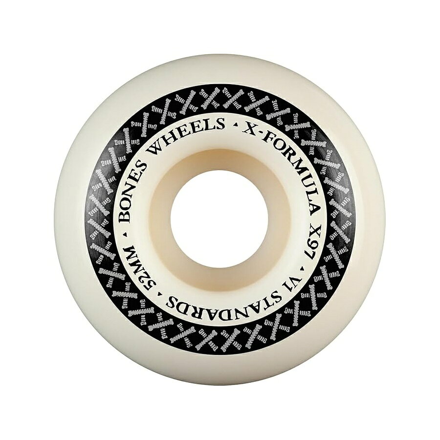 他の ボーンズ はこちら Bones X-Formula 97A Skateboard WheelsBones X-Formula 97A スケートボード ホイール発送までの目安5〜15日　営業日以内に発送※12月、連休等は物流が混雑し、遅延する場合がございます。予めご了承ください。 商　品　情　報 メーカー ?Skate One Corp. 商品名（英語） Bones X-Formula 97A Skateboard Wheels 商品名（翻訳） Bones X-Formula 97A スケートボード ホイール 商品詳細 ・ホイール径 = 48mm / ホイール幅 = 30mm・デュロメーター/硬度 = 97A・フォーミュラ = X-Formula 97A・ホイール形状 = V5 サイドカット |より安定性を高め、抵抗を減らし、長時間のグラインドを可能にするように設計されたサイドカットウォール・驚くべき新しいX-Formula（XF）は、BONES WHEELS工場からのもう一つの業界をリードするイノベーションです。 X-Formula は、柔らかいホイールと同じように荒れた地形を転がりますが、硬いホイールと同じように滑ります。 ※メーカーより頂いた商品説明を翻訳しております。翻訳による差異はご了承ください。 ◆ 様々なギフトシーンにぴったりの商品を豊富に取り揃えております ◆ プレゼント　ギフト　クリスマス　母の日　父の日　記念日　誕生日　お誕生日　誕生日プレゼント　敬老の日　記念品　結婚記念日　メモリアルギフト　お祝い　出産祝い　結婚式　結婚祝い　御祝　披露宴　引き出物　引出物　ウェディングギフト　ブライダルギフト　景品　賞品　コンペ景品　ゴルフコンペ　粗品　お中元　御中元　お歳暮　御歳暮　残暑見舞い　引越し　引っ越し祝い　引越し祝い　贈答品　入園祝い　入学祝い　卒業祝い　成人式　就職祝い　昇進祝い　定年退職記念　還暦祝い　卒業記念品　内祝　お返し　お礼　御礼　お祝い返し