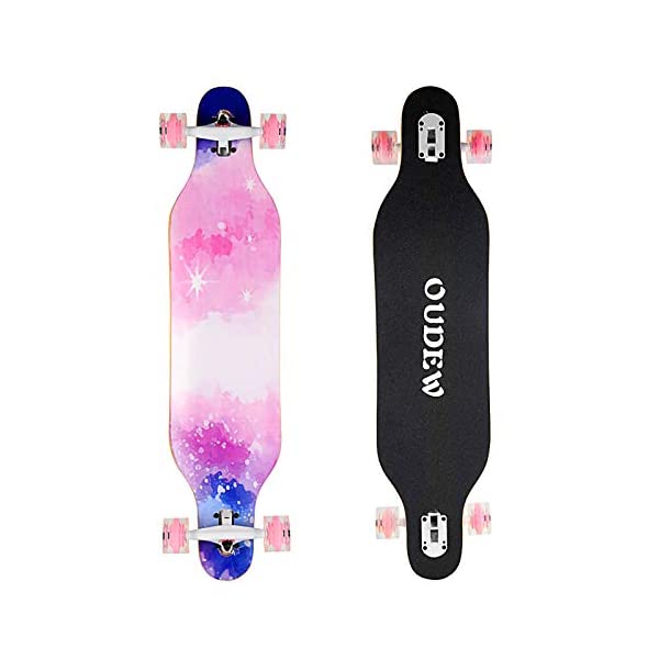 スケートボード スケボー ロングボード キッズ ユース 子供 練習 直輸入 海外モデル OUDEW Longboard Skateboard, 41 Inch 8 Layer Canadian Maple Drop Through Longboards for Kids Boys Girls Youths Beginners.