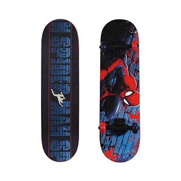 スケートボード スケボー スパイダーマン コンプリート キッズ ユース 子供 練習 直輸入 海外モデル PlayWheels Ultimate Spider-Man 28 Inch Complete Skateboard - Beginner Trick Skateboard for Kids - Spider-Crawl (166437)