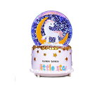 スノードーム ユニコーン クリスマス プレゼント サンタクロース ツリー VECU Unicorn Snow Globe, 100 MM Automatic Snowfall Cartoon Moon Music Box Home Decoration for Girls Kids Granddaughters Babies Birthday Christmas Sock Gift, Musical, Resin/Glass