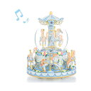 ピンクのメリーゴーランドオルゴール スノードーム ディズニー メリーゴーランド クリスマス プレゼント サンタクロース ツリー Carousel Snow Globe Music Box - 8 Horse Blue Snowglobe Anniversary Christmas Birthday Gift for Wife Daughter Girlfriend Girl Wind Up Clockwork Musical Box