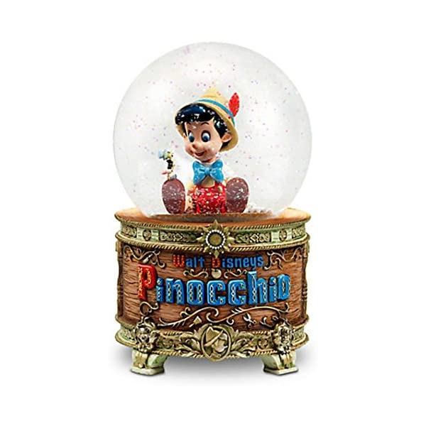 スノードーム ディズニー ピノキオ クリスマス プレゼント サンタクロース ツリー Disney Pinocchio and Jiminy Cricket Snowglobe