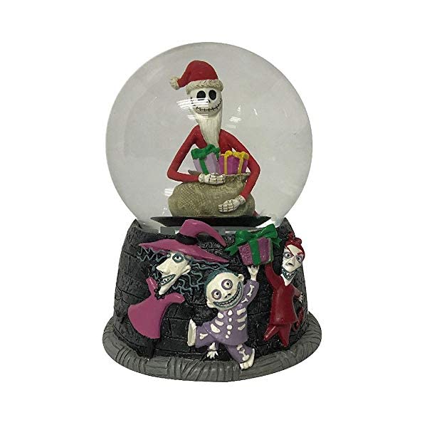 スノードーム ディズニー ナイトメアー・ビフォア・クリスマス ジャック クリスマス プレゼント サンタクロース ツリー Nightmare Before Christmas Disney Santa Jack Musical Waterglobe Snowglobe