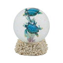 スノードーム ウミガメ 海亀 クリスマス プレゼント サンタクロース ツリー Sea Turtle Snow Globe Ocean Life Beach Themed Gift Decor Figurine, 4.5x3.5 inches