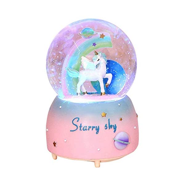 Ρɡ ˥ ꥹޥ ץ쥼 󥿥 ĥ꡼ Unicorn Snow Globe for Kids, VECU...