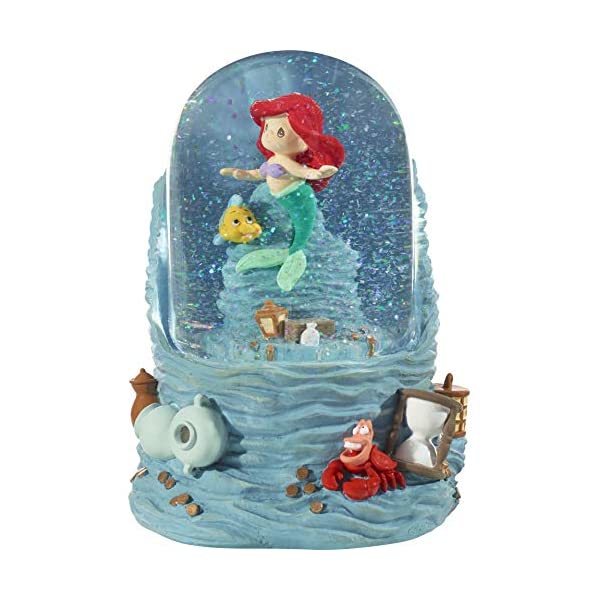 スノードーム ディズニー リトルマーメイド アリエル クリスマス プレゼント サンタクロース ツリー Precious Moments 201114 Disney Showcase The Little Mermaid Sea Treasures Ariel Resin/Glass Musical Snow Globe Waterball, One Size, Multicolored