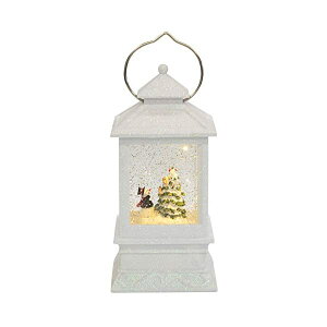 スノードーム ランタン クリスマス プレゼント サンタクロース ツリー Roman Inc. 8.5" H LED White Lantern with Snowman Winter Scene Glitter Dome Snow Globe
