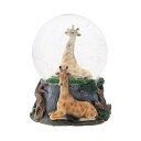 スノードーム キリン クリスマス プレゼント サンタクロース ツリー Elanze Designs Giraffe Friend Couple 100MM Mu...