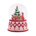 スノードーム 犬 イヌ ワンちゃん クリスマス プレゼント サンタクロース ツリー Winter Dogs Holiday 5 x 5.75 Resin Decorative Snow Globe