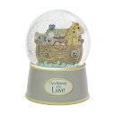 Xm[h[ vVX[c  NX}X v[g T^N[X c[ Precious Moments Overflowing with Love Noah's Ark Musical Resin Nursery Decor Snow Globe