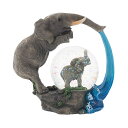 スノードーム ゾウ 象 エレファント クリスマス プレゼント サンタクロース ツリー Elanze Designs Elephant Bath time Fun Figurine 45MM Glitter Water Globe Decoration