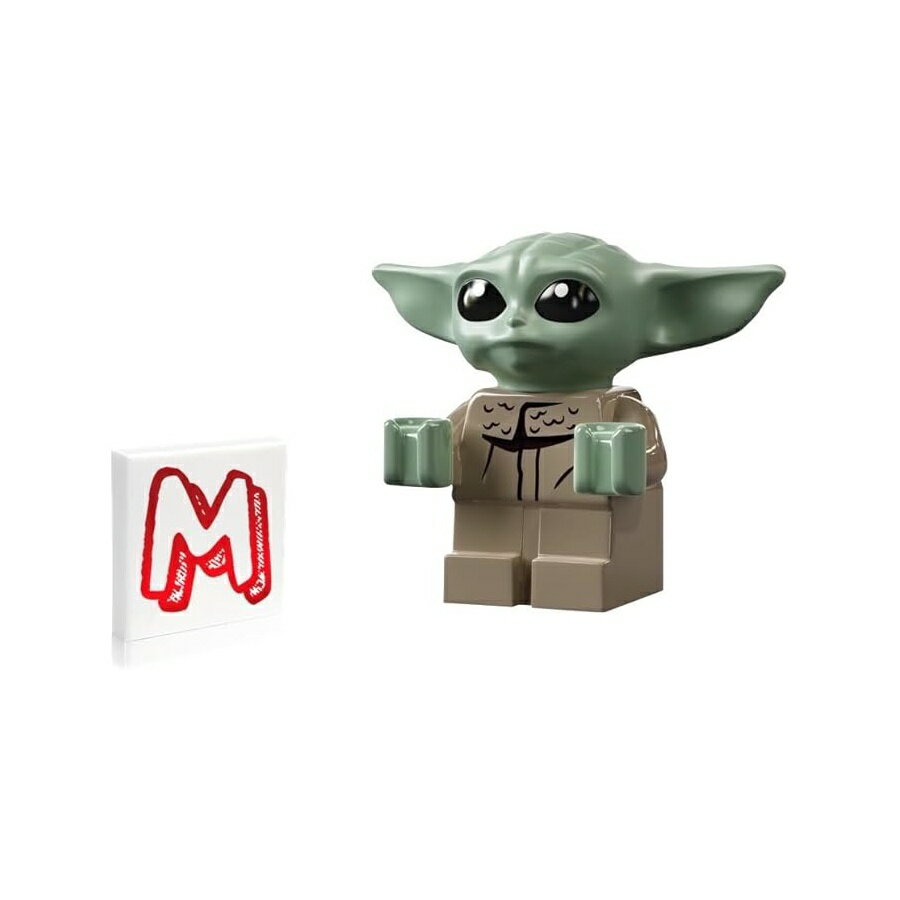 Rakuten - レゴ スター・ウォーズ マンダロリアン ミニフィギュア ベイビー・ヨーダ・グローグー (ザ・チャイルド) ミニフィギュアランド・タイル付き 75292 LEGO Star Wars The Mandalorian Minifigure Baby Yoda Grogu (The Child) with Minifigureland Tile 75292