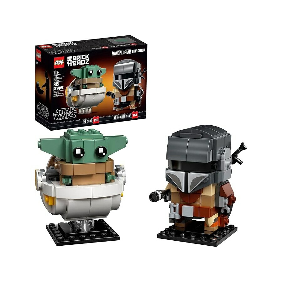 Rakuten - レゴ ブリックヘッズ スター・ウォーズ マンダロリアン & ザ・チャイルド 75317 「ベビーヨーダ」 組み立ておもちゃ コレクターモデルフィギュアセット グローグー LEGO BrickHeadz Star Wars The Mandalorian & The Child 75317