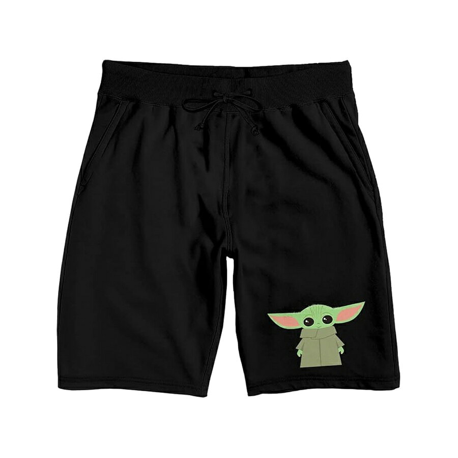 メンズ ブラック スター ウォーズ マンダロリアン ベビー グローグー スリープ パジャマ ショーツ Mens Black Star Wars Mandalorian Baby Grogu Sleep Pajama Shorts