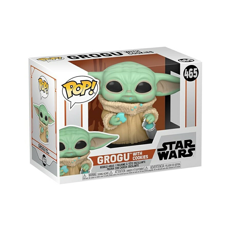 乐天商城 - ファンコPOP!スター・ウォーズ: マンダロリアン グローグー (ザ・チャイルド ベイビー・ヨーダ) クッキー付き フィギュア 公式商品 子供&大人向け テレビファン向け Funko POP! Star Wars: the Mandalorian Grogu (the
