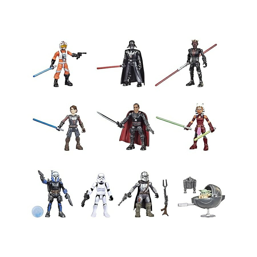 Rakuten - スター・ウォーズ ミッション・フリート 2.5インチスケール アクションフィギュア 10個パック アクセサリー19個 ダース・ベイダー ルーク・スカイウォーカー グローグ付き 対象年齢4歳以上 STAR WARS Mission Fleet 2.5-Inch-Scale Action Figure
