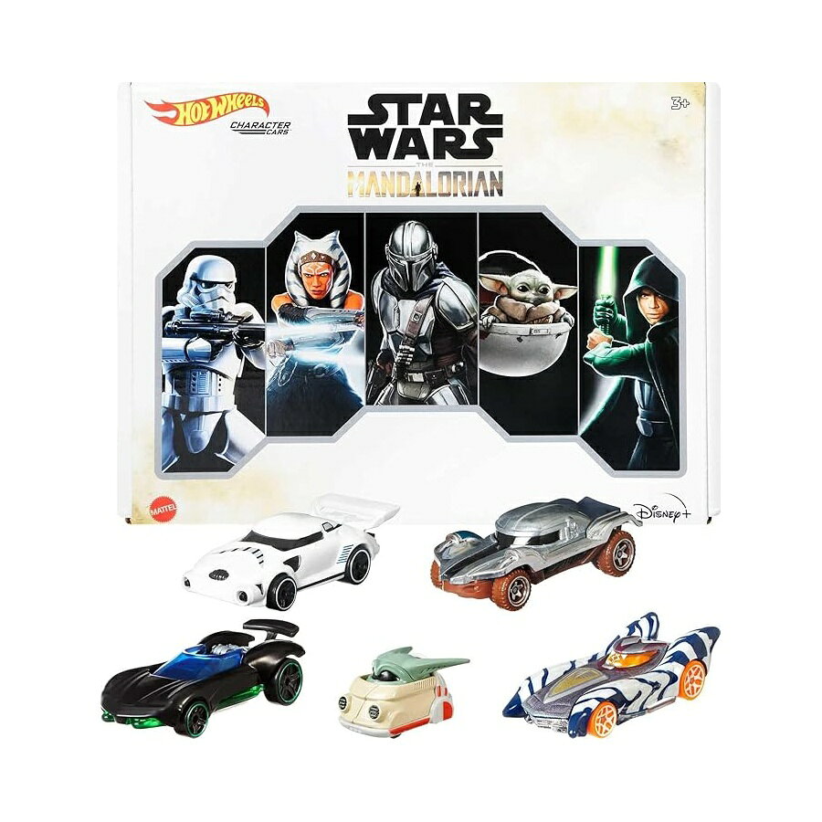 Rakuten - ホットウィール スターウォーズ マンダロリアン グローグー キャラクターカー 5個パック ?Hot Wheels Star Wars The Mandalorian Character Car 5-Pack