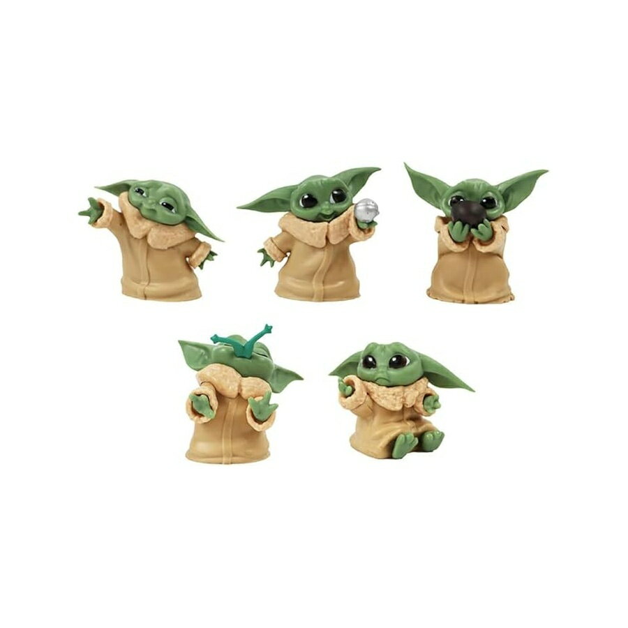 スターウオーズ マンダロリアン グローグー ベビーヨーダ ギフト 5 個パック 2.2 インチ アニメ アクションフィギュアモデル アクションフィギュア ZKTSRY 5-Pack Baby Yoda Gifts 2.2-Inch Anime Action Figure Model, Action Figures
