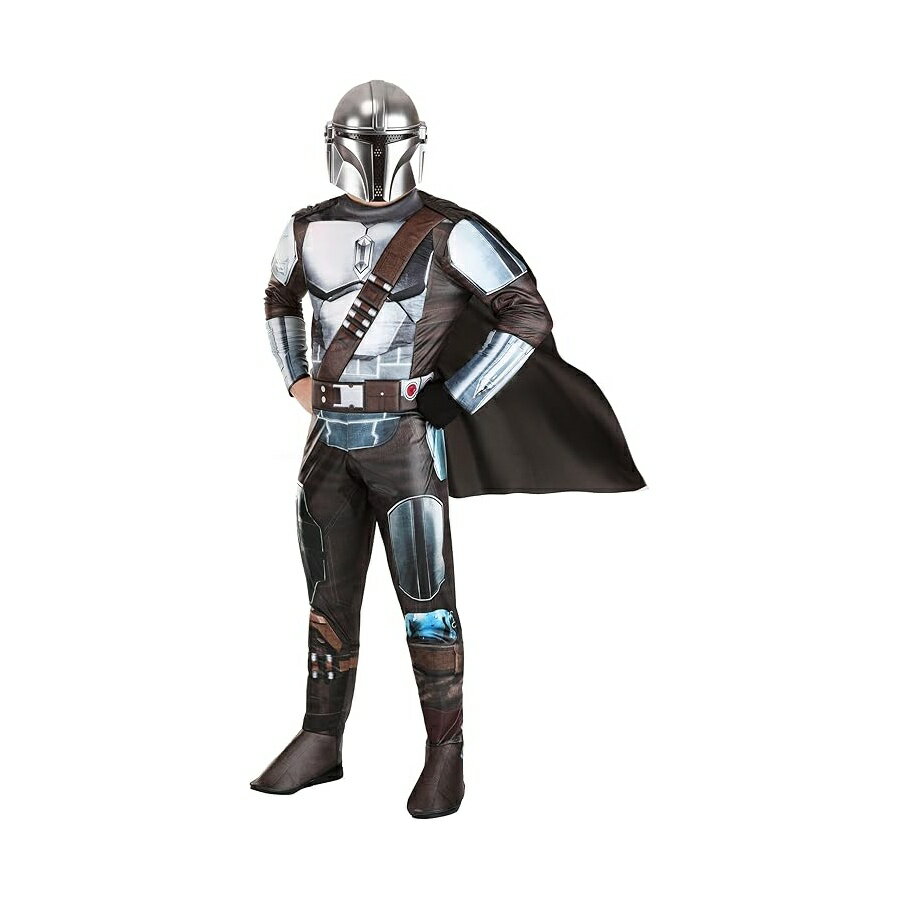 스타 워즈 디럭스 어른용 만다롤리안 의상 맨즈 할로윈 의상 코스프레 공식 라이센스 상품 STAR WARS Deluxe Adult Mandalorian Costume, Mens Halloween Costume Officially Licensed