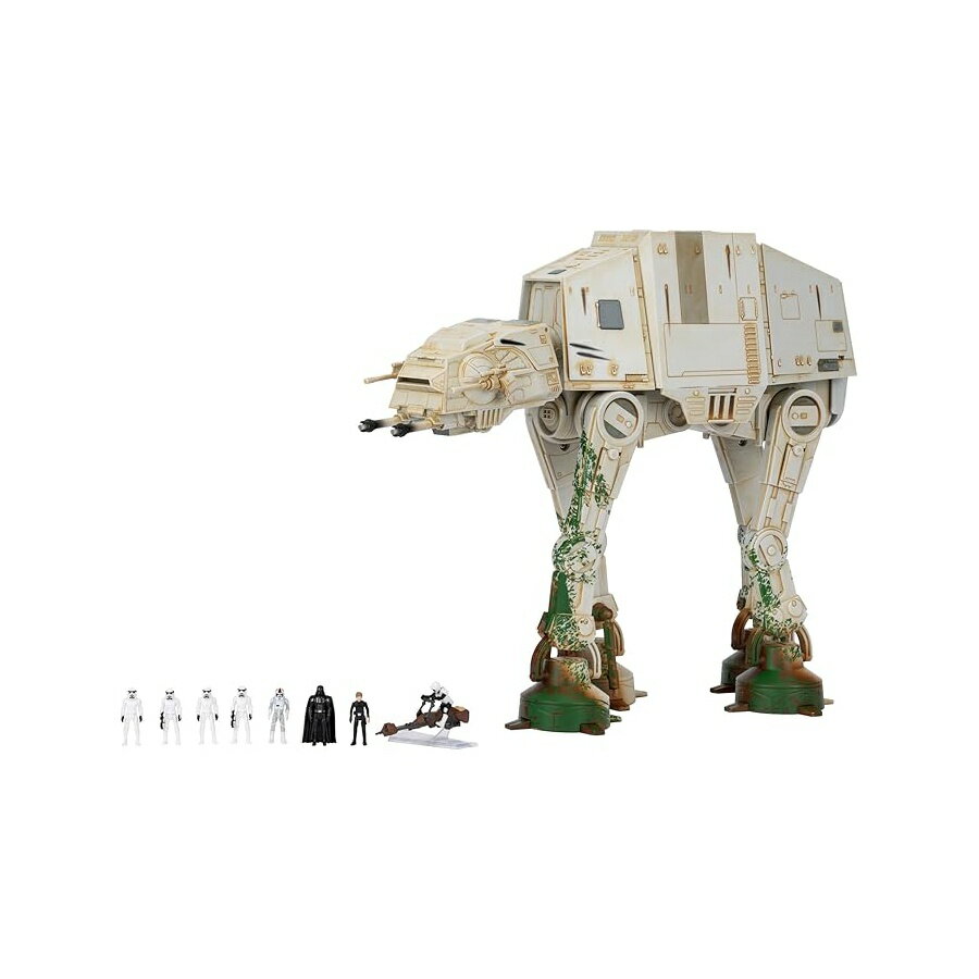 スター・ウォーズ マイクロ・ギャラクシー・スコードロン アットアット・ウォーカー (エンドア) 限定 ライト サウンド アクションゾーン アクセサリー付き 10 インチの乗り物 (8 歳以上の子供向けおもちゃ) Star Wars Micro Galaxy Squadron at-at Walker