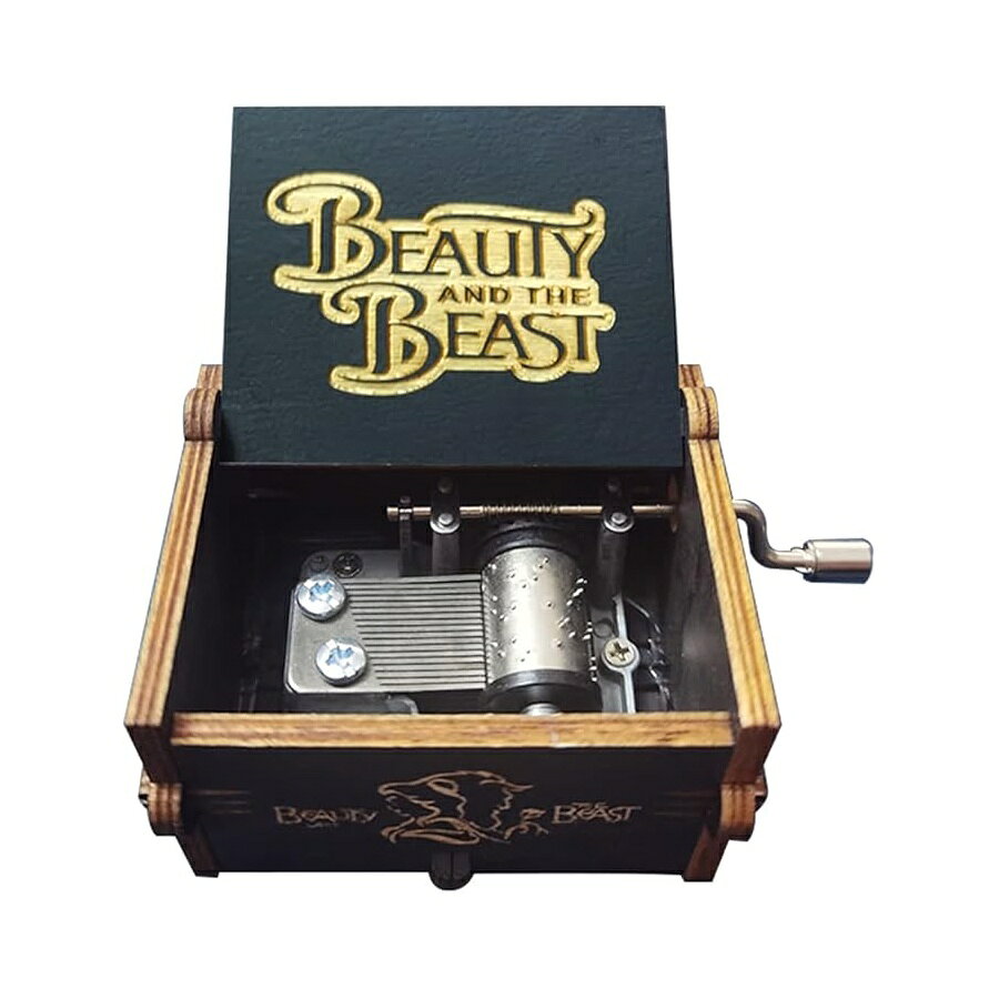 Beauty & Beast オルゴール 木製手回しオルゴール 映画ファン向けの木のおもちゃ 子供/息子/娘へのギフト バレンタインデー 誕生日 ハロウィーン クリスマスに最適です （美女と野獣 Beauty & Beast Music Box, Wooden Hand Crank Music Box, Wooden Toys for