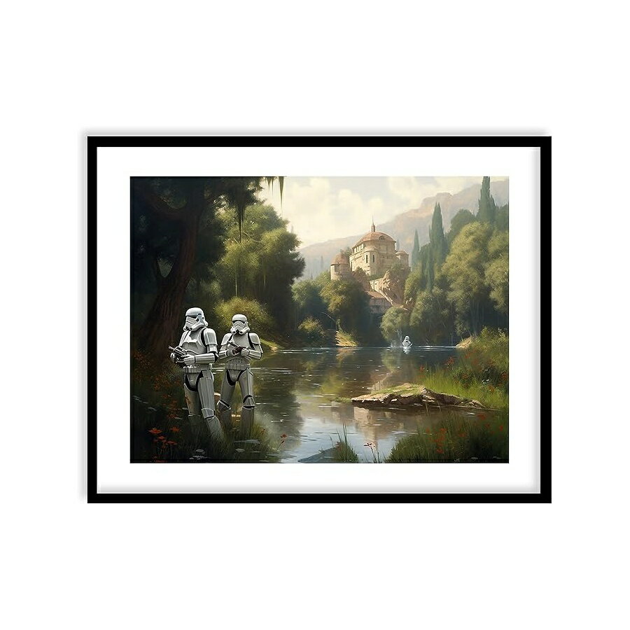 樂天商城 - スター・ウォーズ ヴィンテージ風景スタイル アートプリント プレミアムジークレーファインアートプリント 美的ダース・ベイダー ボバ・フェット・ヨーダ 壁装飾プリントポスター リビングルーム ホームデコレーション すぐに額装可能 Star Wars Vintage Landscape