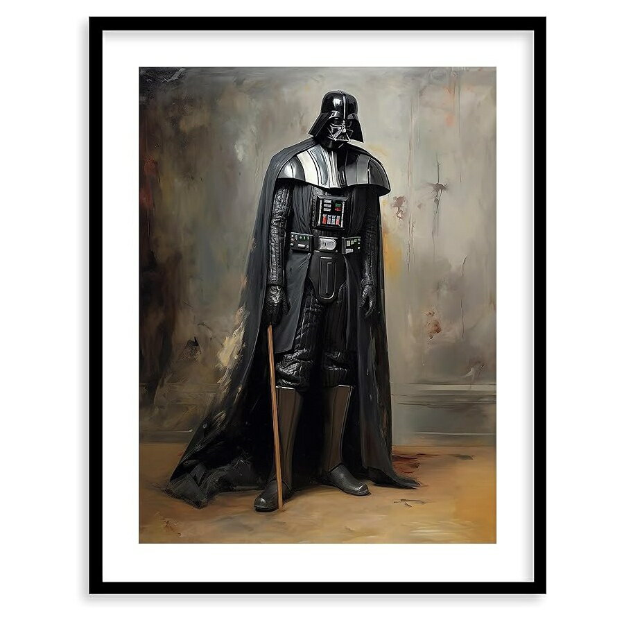 Rakuten - スターウォーズ ヴィンテージ油絵 ウォールアート プレミアムジークレーアートプリント ホームデコレーション スターウォーズ ヨーダ ダースベイダー マンダロリアン ヨーダ 装飾 寝室 リビングルーム オフィス用 すぐに額装できます Star Wars Vintage Oil