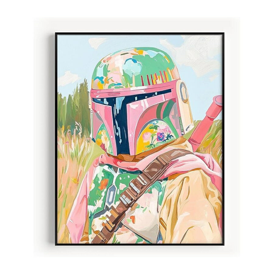 Rakuten - スター・ウォーズ フローラル パステル アート プリント ポスター プレミアム ジークレー ファインアート プリント スター ウォーズ ファン向けの SF ホームデコレーションポスター リビングルーム ベッドルーム オフィス装飾 -