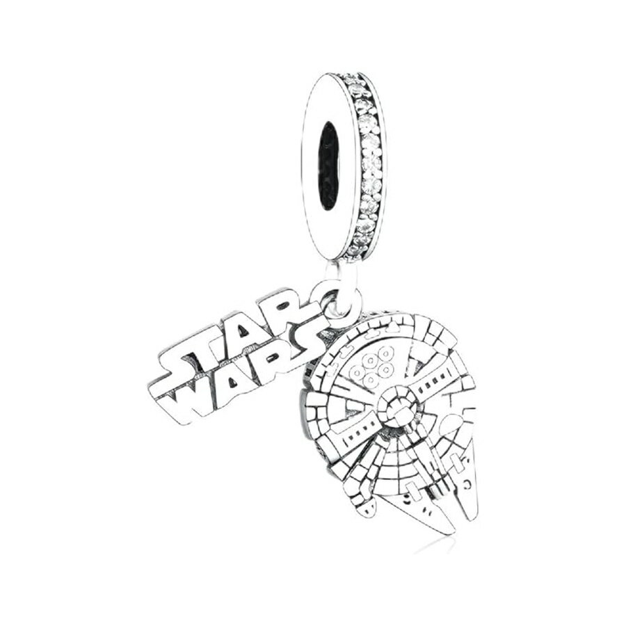 Rakuten - スターウォーズシリーズブラブラチャームフィット ブレスレット ネックレス ファッションギフト 925 スターリングシルバー DIY ジュエリー Star War series Dangle Charms Fit Women Bracelet Necklaces Fashion Gifts 925 Sterling Silver DIY Jewelry