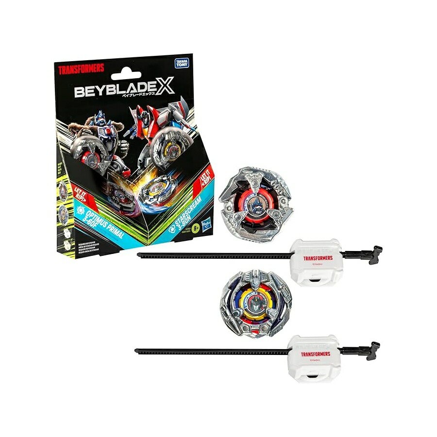 ハスブロ ベイブレード X トランスフォーマー コラボ オプティマス プライマル 3-60F vs. スタースクリーム 3-80N マルチパック Hasbro Beyblade X Transformers Collab Optimus Primal 3-60F vs. Starscream 3-80N, Multipack