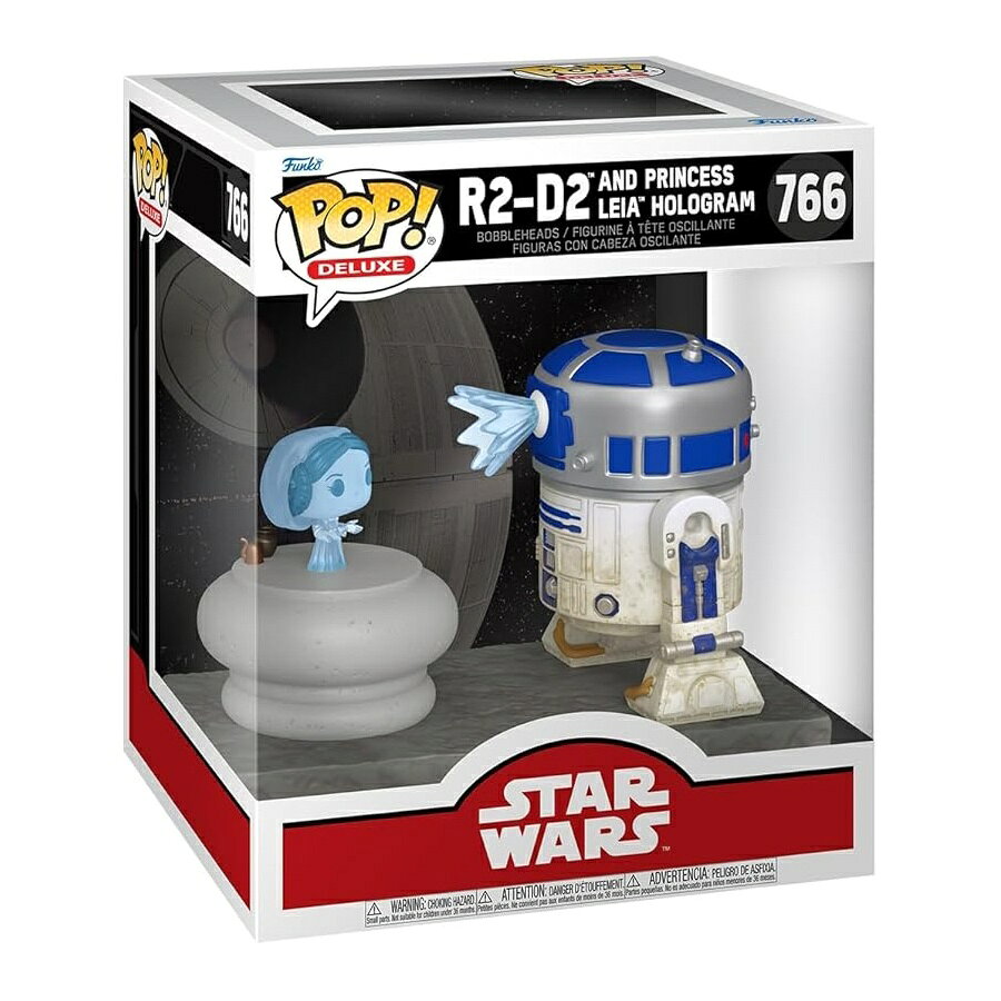 Funko Pop Deluxe: R2-D2 with Leia スターウォーズ フィギュア ギフトアイデア 公式商品 子供と大人向けのおもちゃ SF ファン コレクターとディスプレイ用モデルフィギュア Funko Pop Deluxe: R2-D2 with Leia Star Wars Collectable