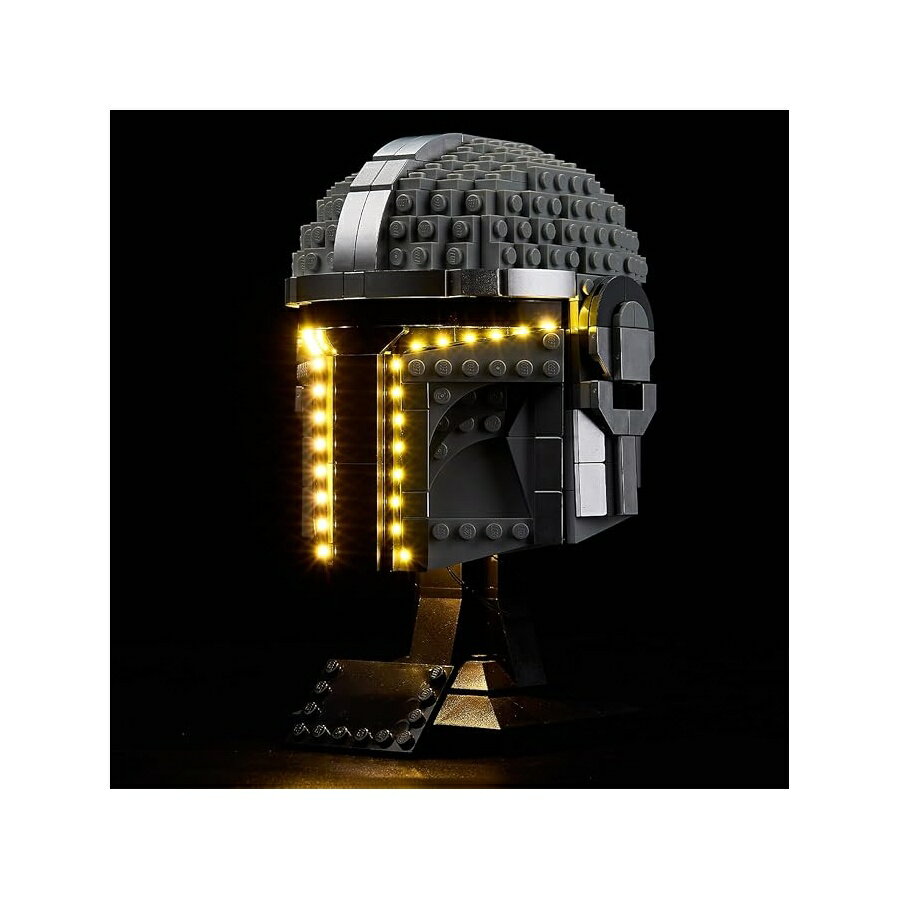  LED ライトアップキット レゴ マンダロリアン ヘルメット 75328 組み立てセット 大人用 アップグレードバージョン DIY ギフトに最適 ライトアクセサリーセット 75328 BrickSoul LED Light Up Kit Compatible with Lego