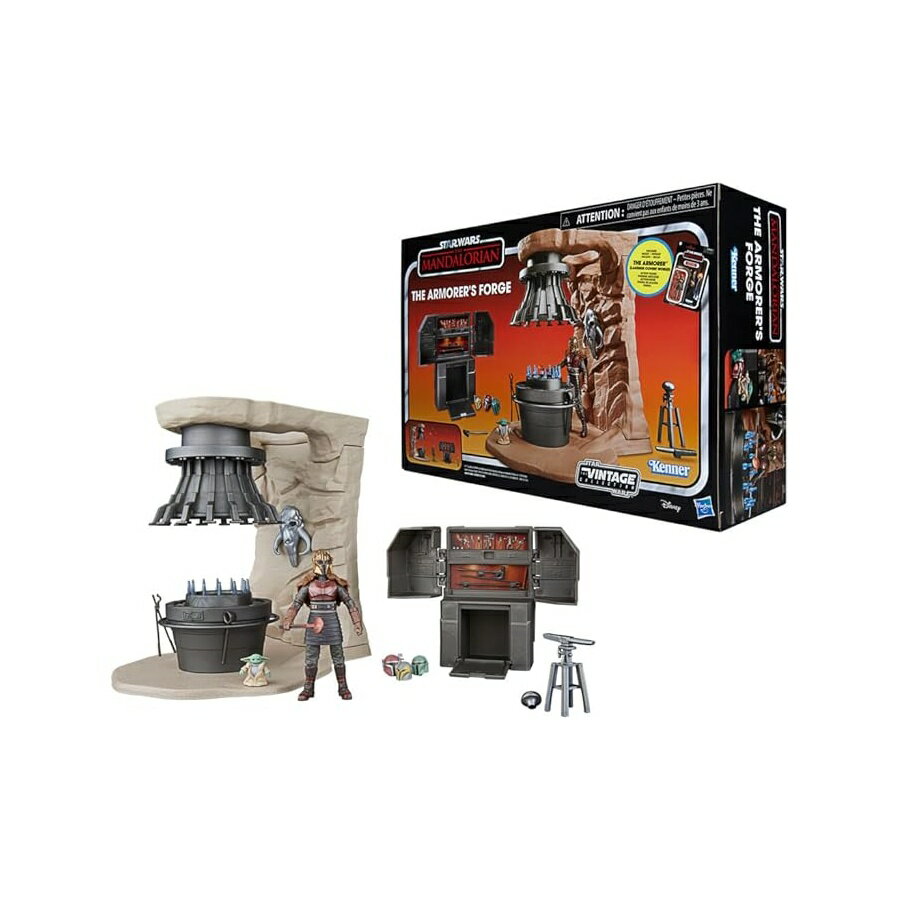 Rakuten - スター・ウォーズ ヴィンテージ コレクション アーマーラーズ フォージ マンダロリアン 3.75 インチ コレクタブル プレイセット アクションフィギュア付き STAR WARS The Vintage Collection The Armorer’s Forge, The Mandalorian 3.75 Inch Collectible Playset with