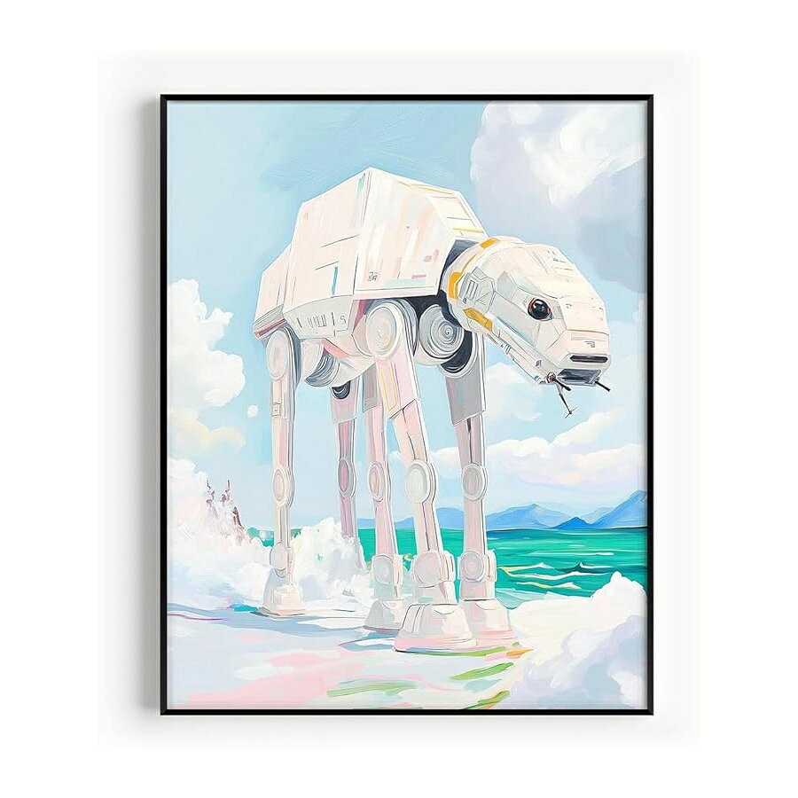 スター・ウォーズ フローラル パステル アート プリント ポスター プレミアム ジークレー ファインアート プリント スター ウォーズ ファン向けの SF ホームデコレーションポスター リビングルーム ベッドルーム オフィス装飾 -
