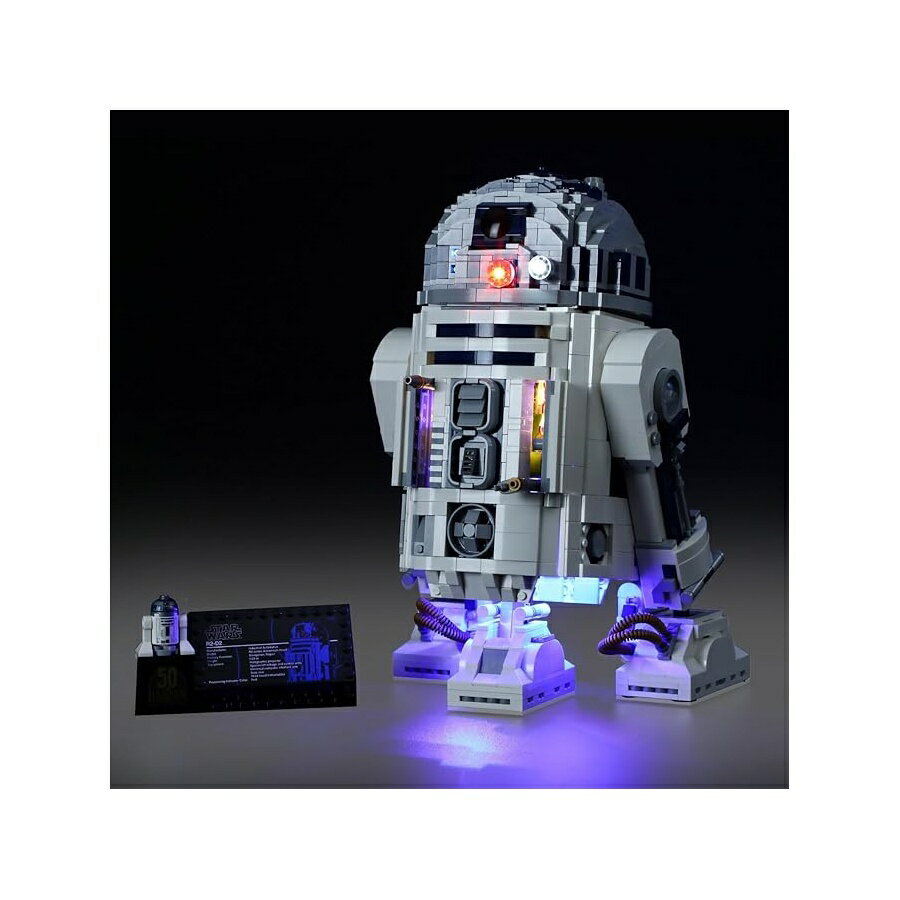 Rakuten - 【レゴモデルは含まれません カスタム用ライトのみ】 スターウォーズ LEDライトキット レゴ R2-D2 75308 ビルディングセット用 LED Light Kit for Lego R2-D2 75308 Building Set, Compatible with Lego 75308 Building Blocks Model(Not Include Blocks Set)