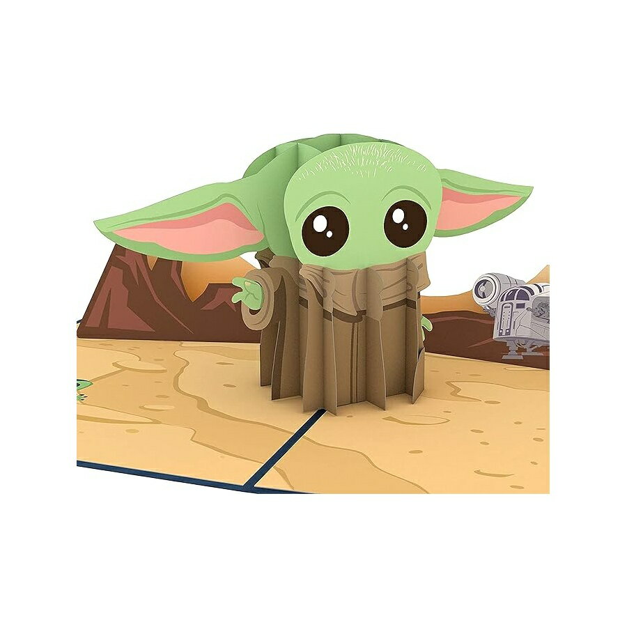 Rakuten - スターウォーズ ザ・マンダロリアン ザ・チャイルド ポップアップカード 5x7-3D グリーティングカード 父の日カード ベビーヨーダのような生き物 夫用カード 子供用誕生日カード Lovepop Star Wars The Mandalorian The Child Pop Up Card, 5x7-3D