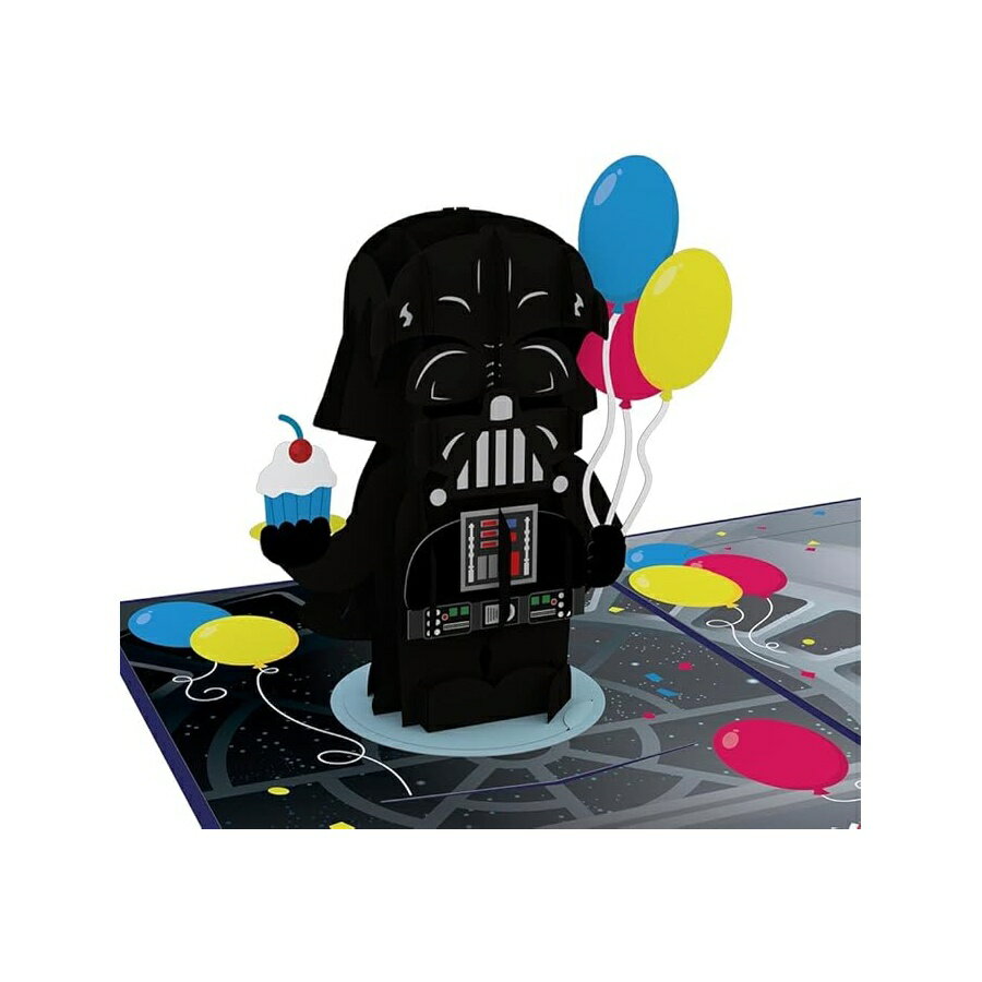 Rakuten - Lovepop 彼女と彼のためのハッピーバースデーポップアップカード 3D スターウォーズ誕生日グリーティングカード 男の子 女の子 男性 女性向け ハウハッピー 5インチ x 7インチ ダースベイダーカード 白紙のメモカードと封筒付き Lovepop Happy Birthday Pop-Up