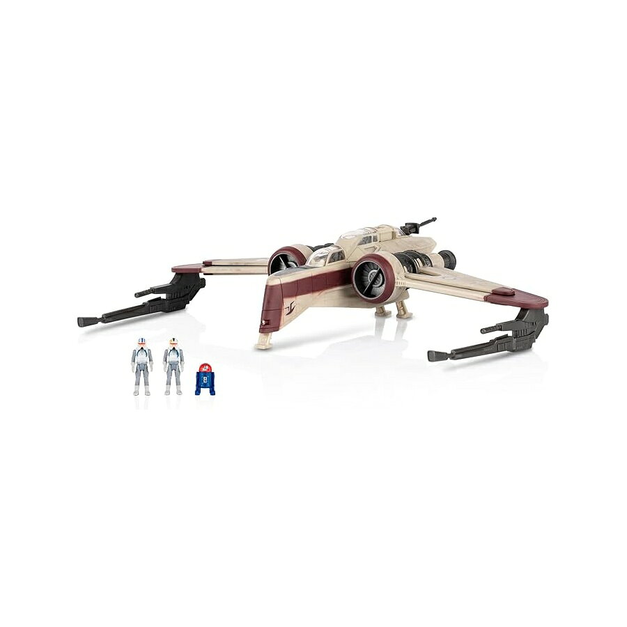 Jazwares Star Wars マイクロ ギャラクシー スコードロン ARC-170 スターファイター 8 インチ車両 1 インチ マイクロ フィギュア アクセサリー 3 個付き Jazwares Star Wars Micro Galaxy Squadron ARC-170 Starfighter 8-Inch Vehicle with Three 1-Inch Micro