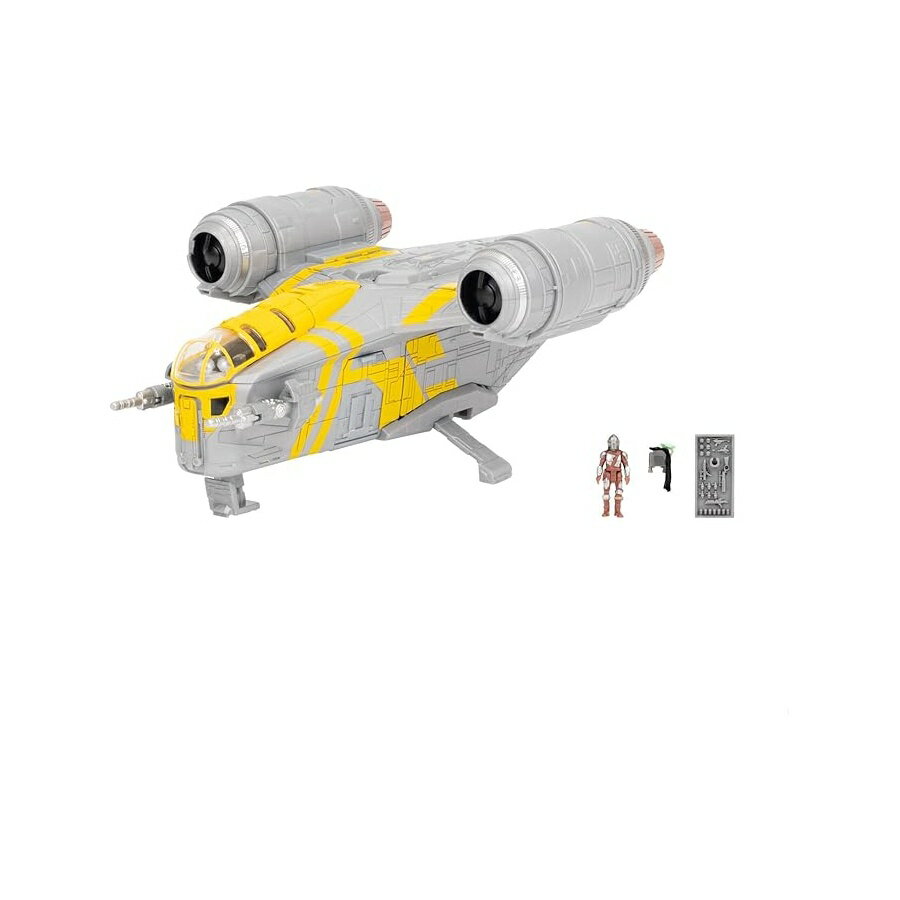 Star Wars マイクロ ギャラクシー スコードロン レイザー クレスト 1 インチのマイクロフィギュアアクセサリー付き 7 インチ車両 Star Wars Micro Galaxy Squadron Razor Crest 7-inch Vehicle with 1-Inch Micro Figure Accessory