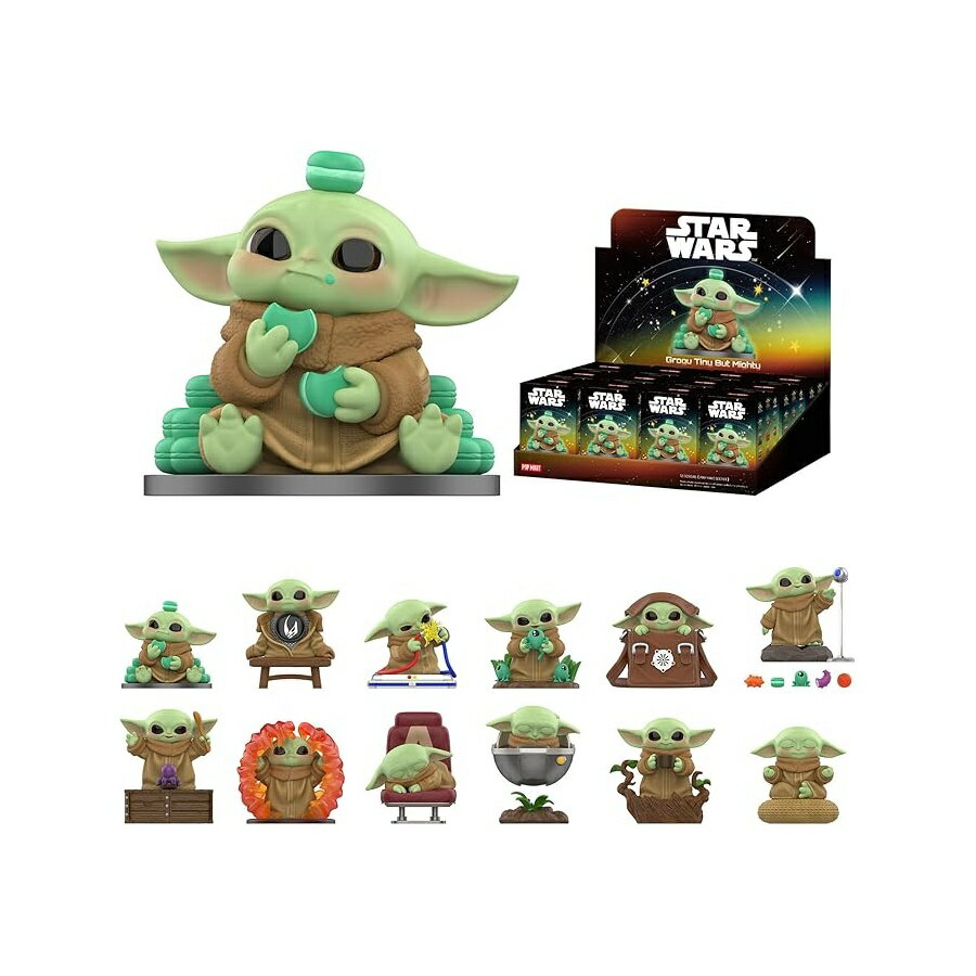 Rakuten - POP MART スター・ウォーズ グローグー タイニー・バット・マイティ シリーズ フィギュア コレクション おもちゃ プレゼント 【1BOXセット】 POP MART Star Wars Grogu Tiny But Mighty Series Figures,Collectible Holiday & Birthday for Kids & Adults