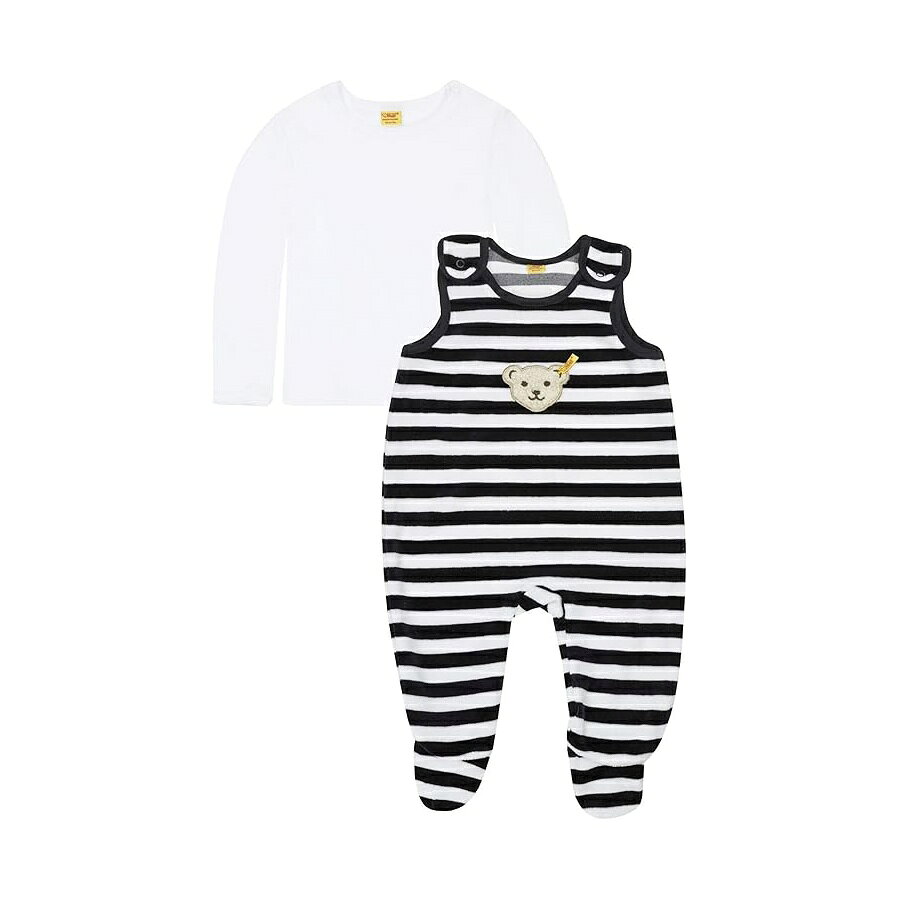 シュタイフ ロンパース コレクション クラシック 新生児 2 点セット-エコテックス Steiff Romper Collection Classic Newborn, 2 Piece Set-Oeko-tex