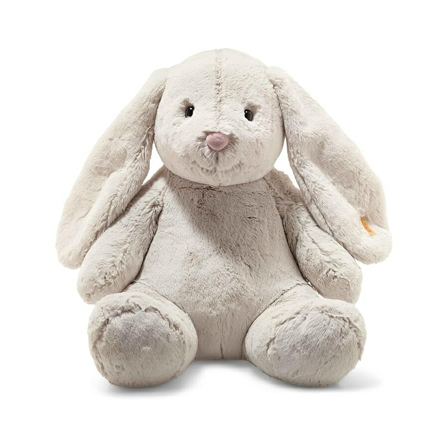 シュタイフ ホッピーウサギ プレミアムぬいぐるみ 特大ウサギのぬいぐるみ (グレー 19インチ) Steiff Hoppie Rabbit Premium Stuffed Animal Plush Toy, Extra Large Stuffed Animal Bunny (Gray, 19")