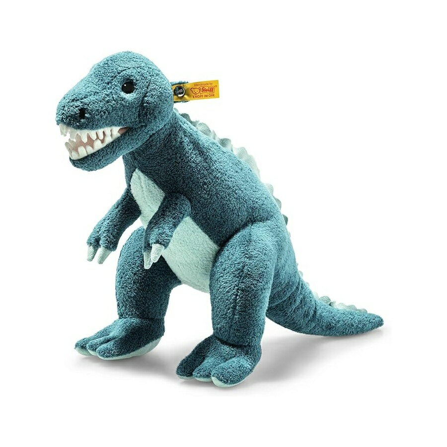 Rakuten - シュタイフ タイセン ティラノサウルス T-レックス 恐竜 ぬいぐるみ 動物 おもちゃ 友達 ブルー 14インチ Steiff Thaisen Tyrannosaurus T-Rex Dinosaur Plush Stuff Animal Toy Friend, Blue, 14