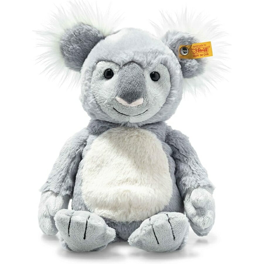 Rakuten - シュタイフ ニルス コアラ プレミアムぬいぐるみ ぬいぐるみ かわいいぬいぐるみ 女の子 男の子 子供向け 柔らかい抱きしめたお友達 (グレー 12インチ) Steiff Nils Koala, Premium Stuffed Animal, Plush Toys, Cute Plushies for Girls Boys and Kids, Soft