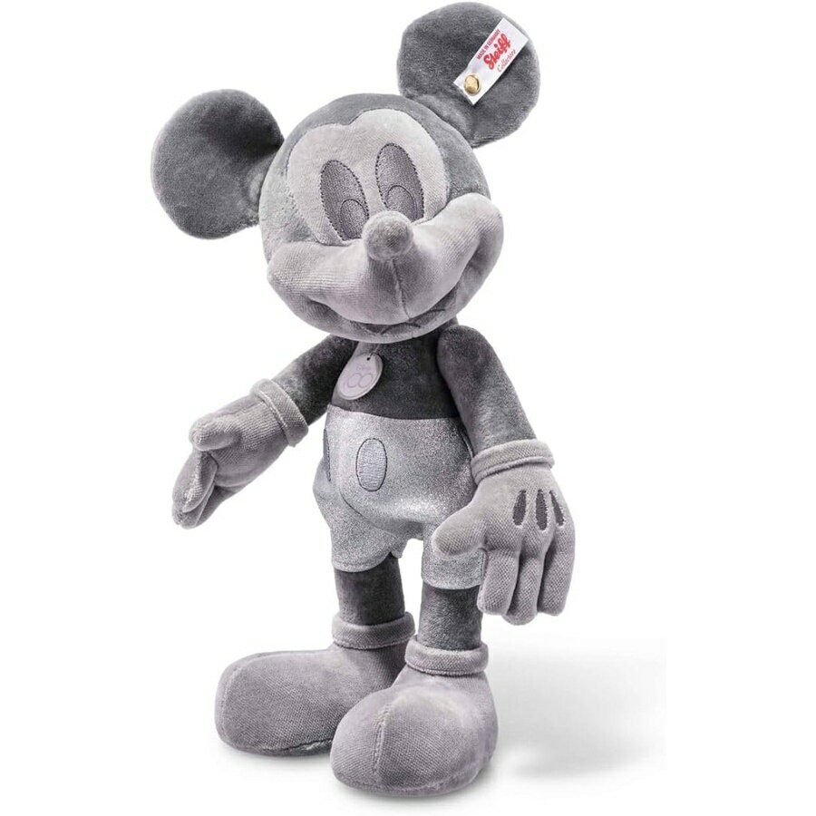 Rakuten - シュタイフ ディズニー D100 プラチナ ミッキーマウス テディベア EAN 356018 Steiff Disney D100 Platinum Mickey Mouse Teddy Bear EAN 356018