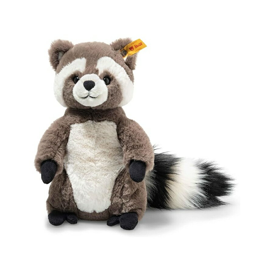 Rakuten - シュタイフ ペドロ アライグマ ? ブラウンとホワイトの毛皮が付いた柔らかくて抱きしめたくなる 10 インチのぬいぐるみ ? 遊びと寄り添うための重みのあるぬいぐるみ Steiff Pedro Raccoon ? Soft & Cuddly 10” Plush with Brown & White Fur ? Weighted Stuffed