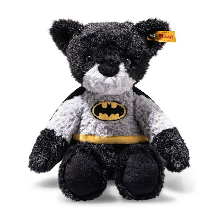 シュタイフ DC スーパーヒーロー テディベア 公式ライセンスぬいぐるみ コレクター向けプレミアムソフトぬいぐるみ 子供とコレクター向け DC バットマン 高さ 12 インチ Steiff DC Superhero Teddy Bear Officially Licensed Plush Toy Collectible Premium Soft