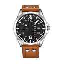 XgD[O IWi rv Stuhrling Original 3916.2 Y jp U[ {v v EHb` Stuhrling Original Mens Leather Watch -Aviation Watch, Quick-Set Day-Date, Leather Band with Steel Rivets, Men Watch Collection