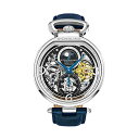 ストゥーリング オリジナル 腕時計 Stuhrling Original 889.01 オートマチック 自動巻き男性用 レザー 本革 時計 ウォッチ Stuhrling Original Mens Skeleton Watch Dial Automatic Watch with Calfskin Leather Band and - Dual Time, AM/PM Sun Moon